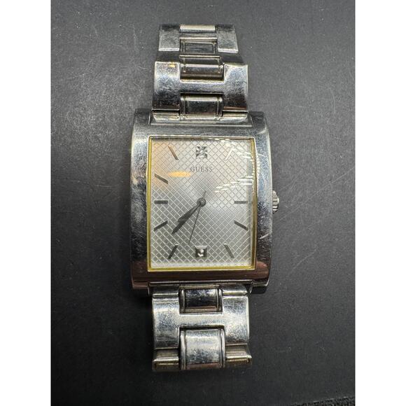 Guess Steel Men's Diamond Collection WR 50M Silver Tone Wristwatch G10195G - Picture 1 of 11